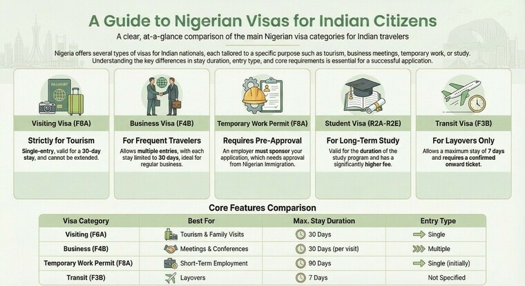 Types of Nigeria Visas Available for Indians