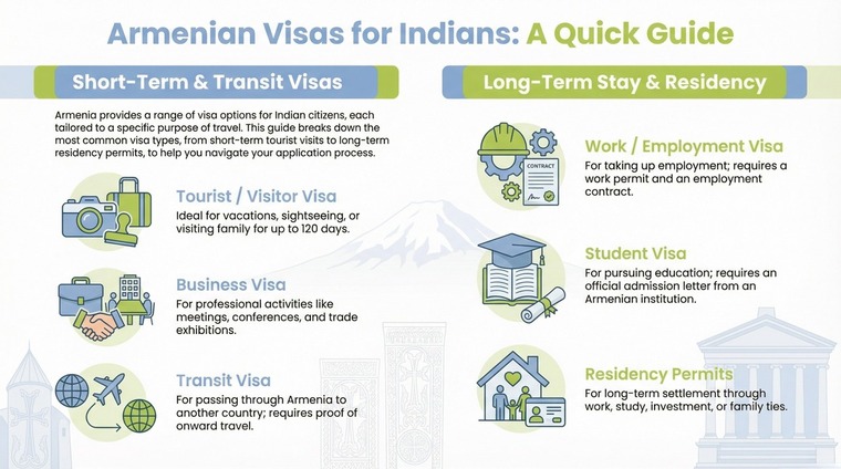 Types of Armenia Visas for Indians Types of Armenia Visas for Indians