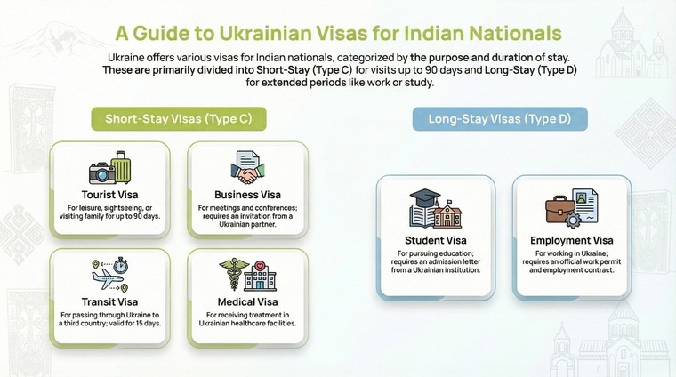 Ukraine Visa Types for indians