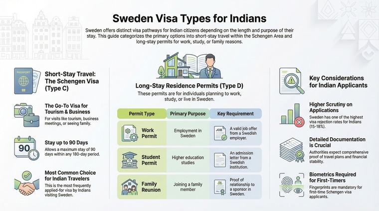 Sweden Visa Types For Indians