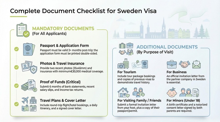 Document Checklist For Sweden Visa