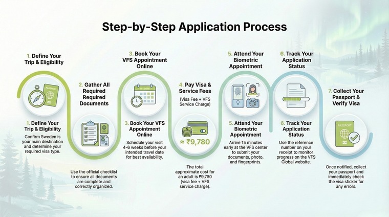 Step by Step Application Process for Sweden