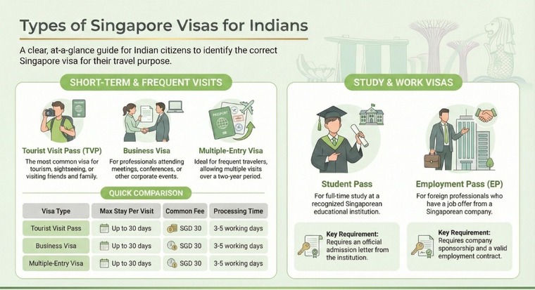 Singapore Visa Types for Indians