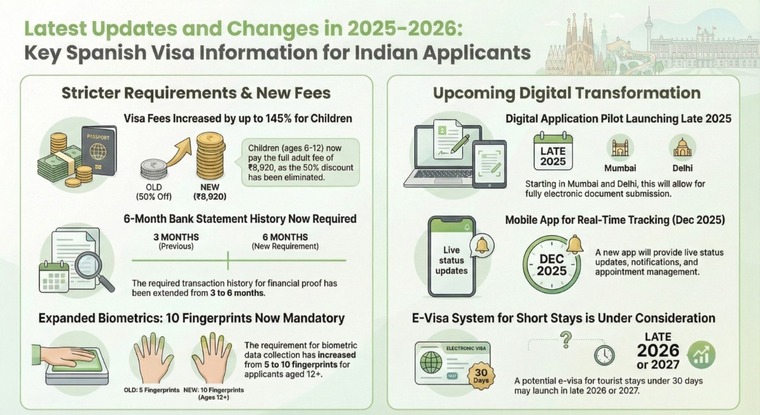 Spain Visa Regulations and Fee Updates 2025-2026