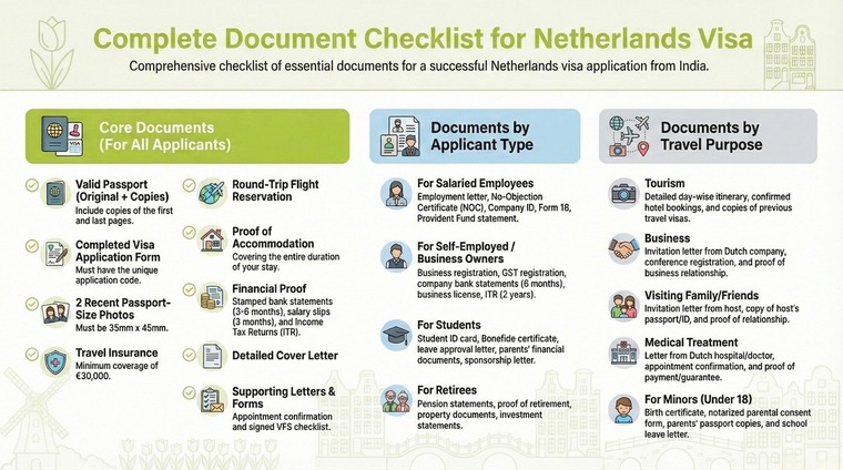 Complete Document Checklist for Netherland Visa