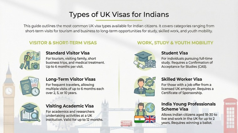 Types of UK Visas For Indians