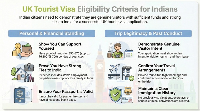 UK Tourist Visa Eligibility Criteria for Indians