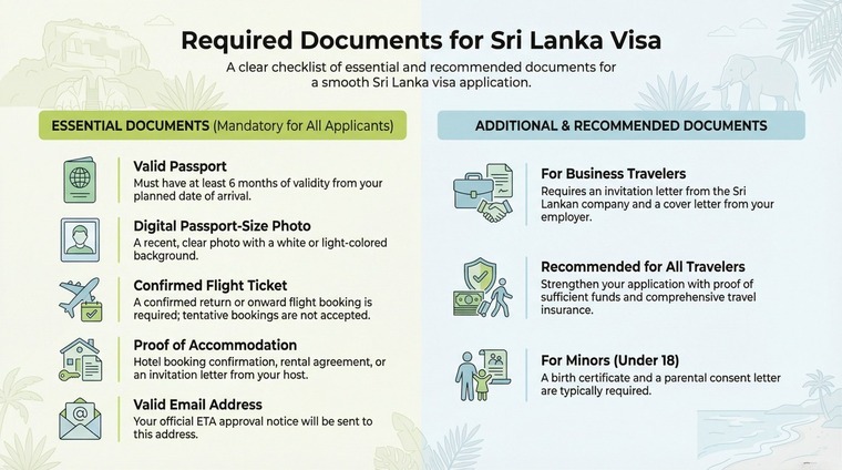 Required Document for Sri Lanka