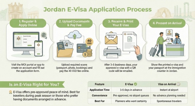 Jordan E-Visa Application Steps