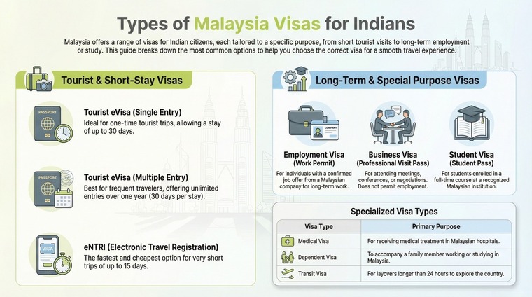 Types of Malaysia Visas for Indians