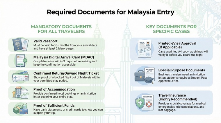 Required Documents for Malaysia Entry
