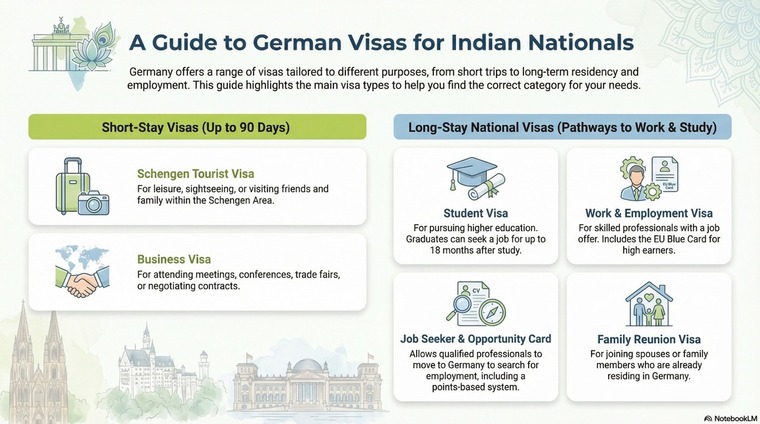 Types of Germany visas for Indians