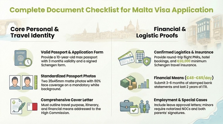 Complete Document Checklist for Malta Visa Application