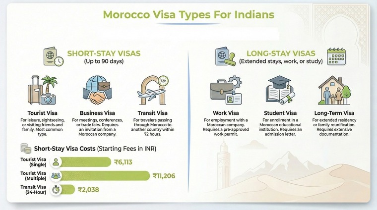 Morocco Visa Types For Indians Morocco Visa Types For Indians