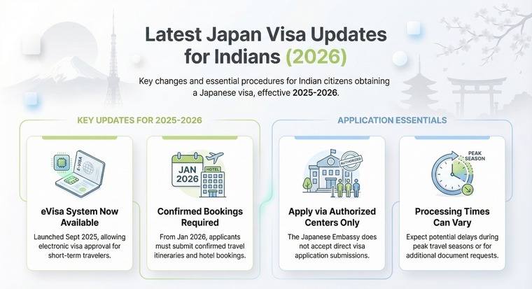 Japan visa updates for indians 2026