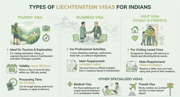 Liechtenstein Visa Types for Indians