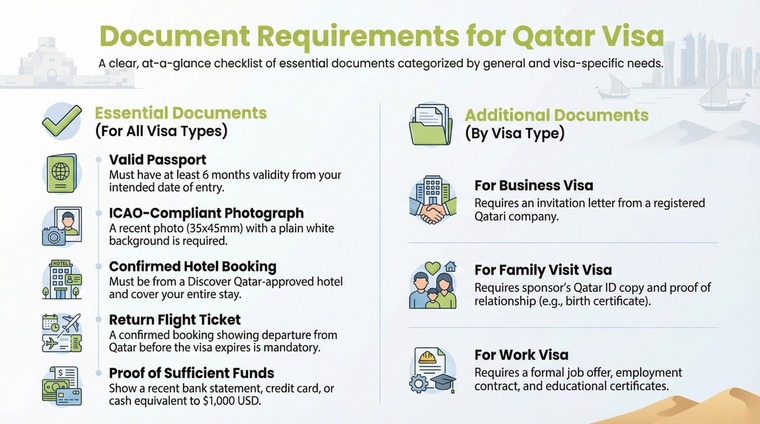 Document Requirement For Qatar Visa 