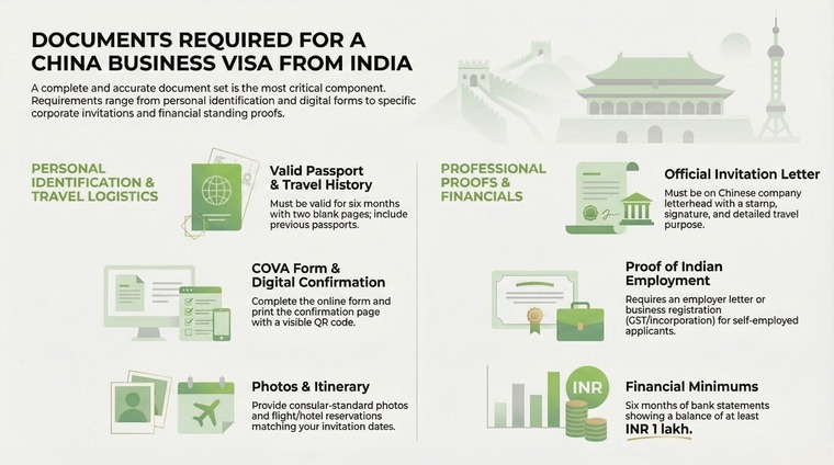 Documents Required for a China Business Visa from India