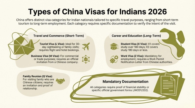 Types Of China Visas For Indians